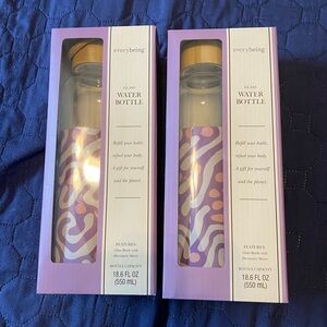 Purple Glass Water Bottle